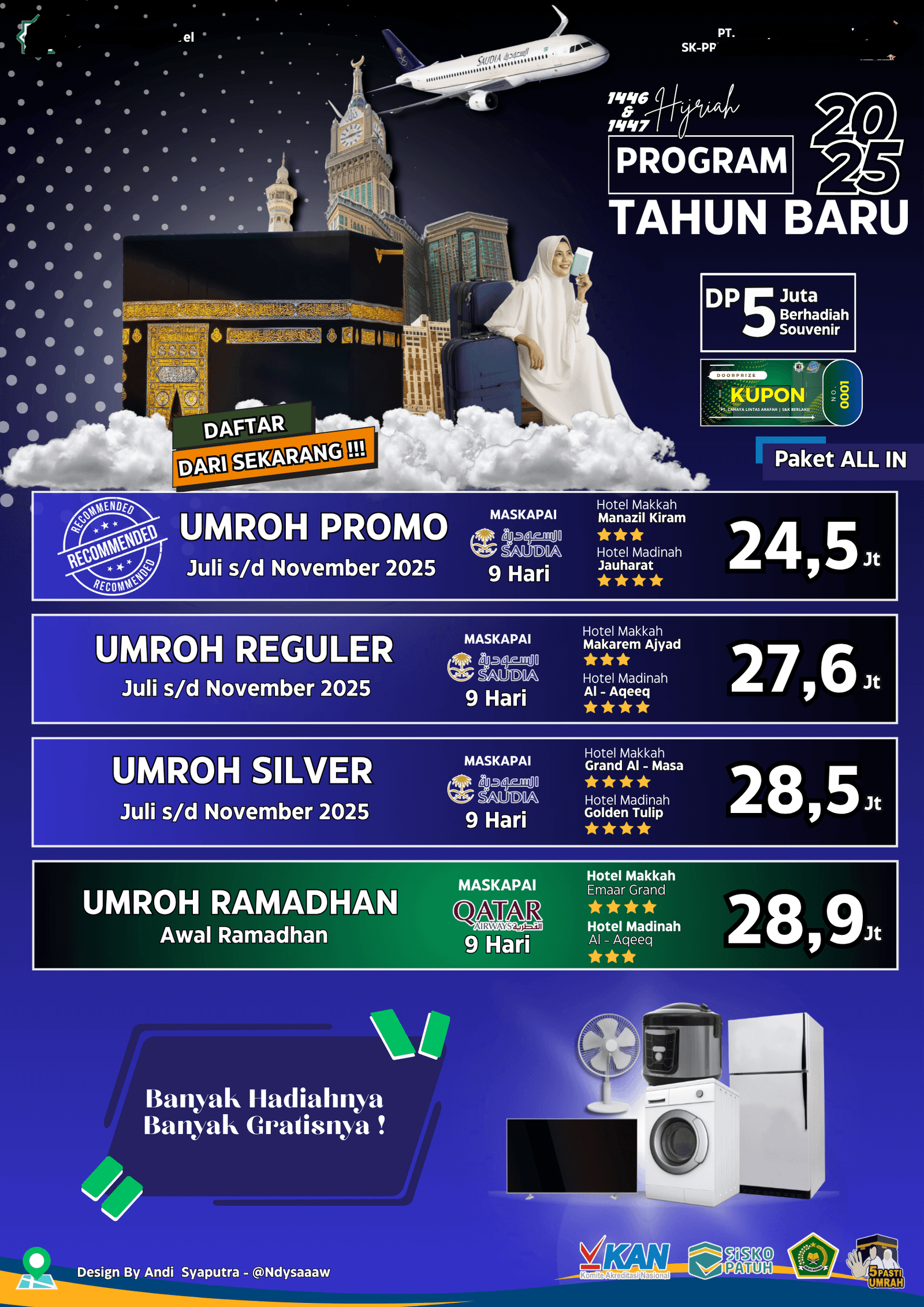 Flyer Umroh Biru
